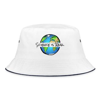 Science Is Real - Statement - Bucket Hat - white/navy - Front