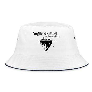 Vogtland - unterschätzt - Bucket Hat - Weiß/Navy - Vorne