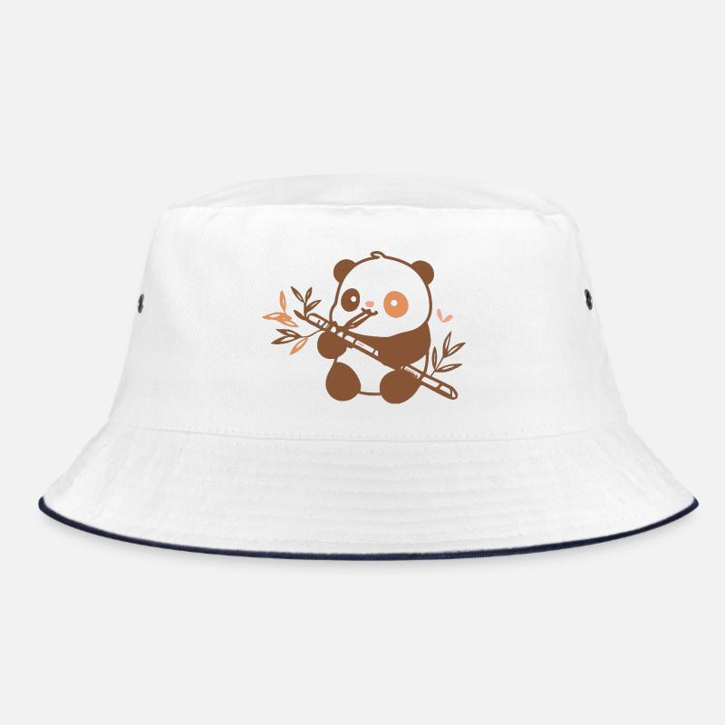 Cuddly Panda with Bamboo Bucket Hat