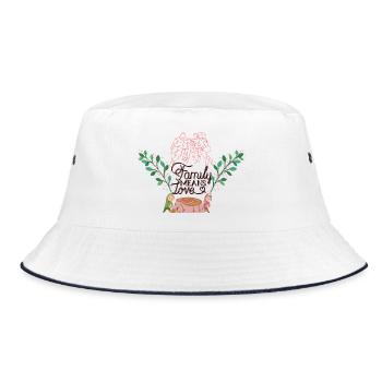family_tree - Bucket Hat - white/navy - Front