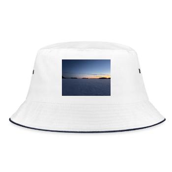 Winter landscape at sunset - Bucket Hat - white/navy - Front
