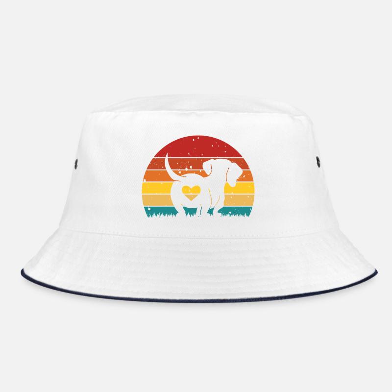 Hundehintern - Bucket Hat - Weiß/Navy