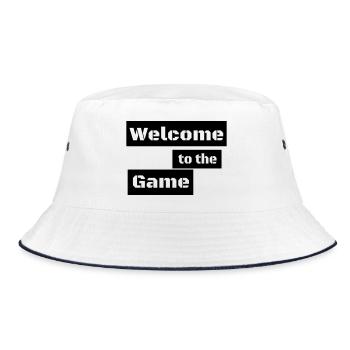 WELCOME TO THE GAME - Bucket Hat - white/navy - Front