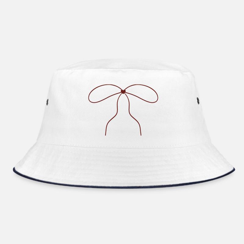 Continuous Bow Line Art Bucket Hat