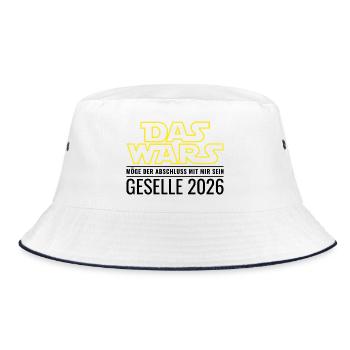 Geselle 2026 Das wars - Bucket Hat - Weiß/Navy - Vorne