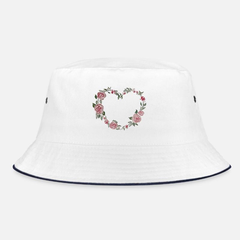 Floral Heart Bucket Hat