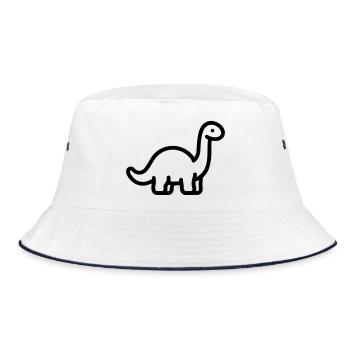Brontosaurus - Bucket Hat - white/navy - Front