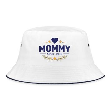 Maman depuis 2016 – Proud Mom Design - Bob - blanc/marine - Devant