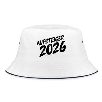 Promoted in 2026 - Bucket Hat - white/navy - Front
