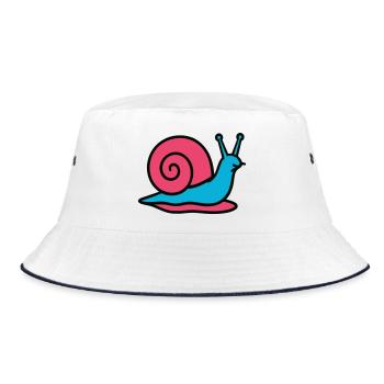 Escargot Pop Art Gastéropode Potager - Bob - blanc/marine - Devant