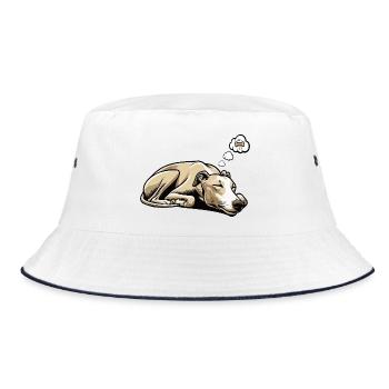 Whippet Greyhound Whippets Greyhound Owner - Bucket Hat - white/navy - Front