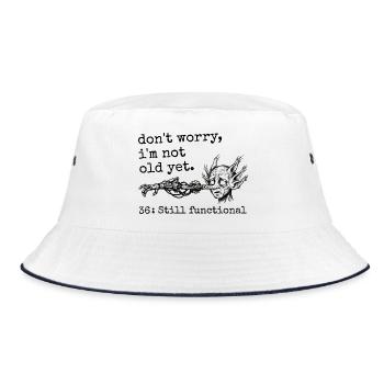 36th Anniversary - 36th Anniversary Humor Gift - Bucket Hat - white/navy - Front