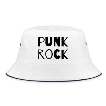 Design du logo de la musique punk rock - Bob - blanc/marine - Devant