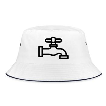 Tap - Bucket Hat - white/navy - Front