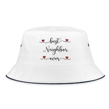 best neighbor - Bucket Hat - white/navy - Front