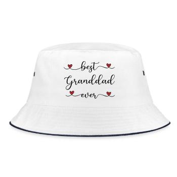 bester Opa der Welt - Bucket Hat - Weiß/Navy - Vorne