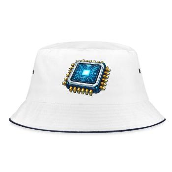 Luminous Microchip Digital Core - Bucket Hat - white/navy - Front