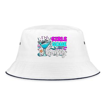 Girls Gone Cruising 2026 Family Vacation Trip - Bucket Hat - white/navy - Front
