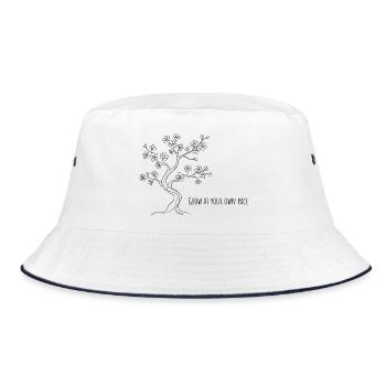 Grow at your pace - Bucket Hat - white/navy - Front