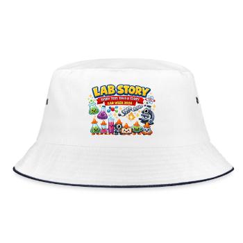 Lab Story Lab Week 2026 - Bucket Hat - white/navy - Front