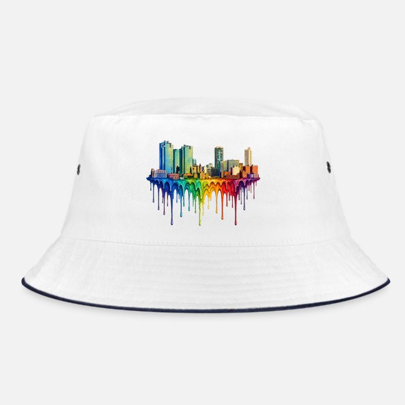 Fort Worth Texas Dripping Paint Bucket Hat