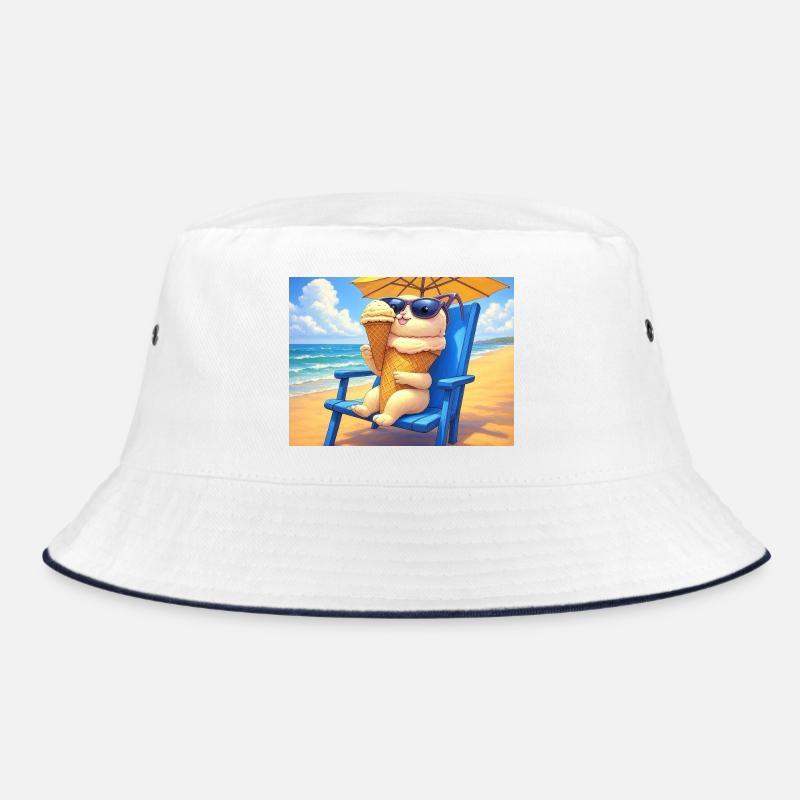 Strand Bunny Eiscreme Sonnenbrille - Bob - blanc/marine