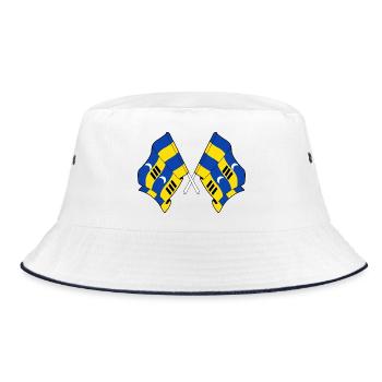 Crossed Ameland Flags – Island Pride - Bucket Hat - white/navy - Front