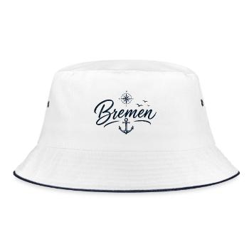 Bremen Anker - Bucket Hat - Weiß/Navy - Vorne