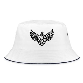 Hops Symbol - Bucket Hat - white/navy - Front