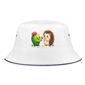 Ami Cactus & Hérisson : L’Amitié de la Fleur - Bob - blanc/marine - Devant