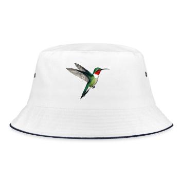 Kolibri - Bucket Hat - Weiß/Navy - Vorne