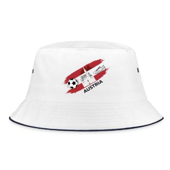 Austria Football Shirt Supporter Austria Foot - Bucket Hat - white/navy - Front
