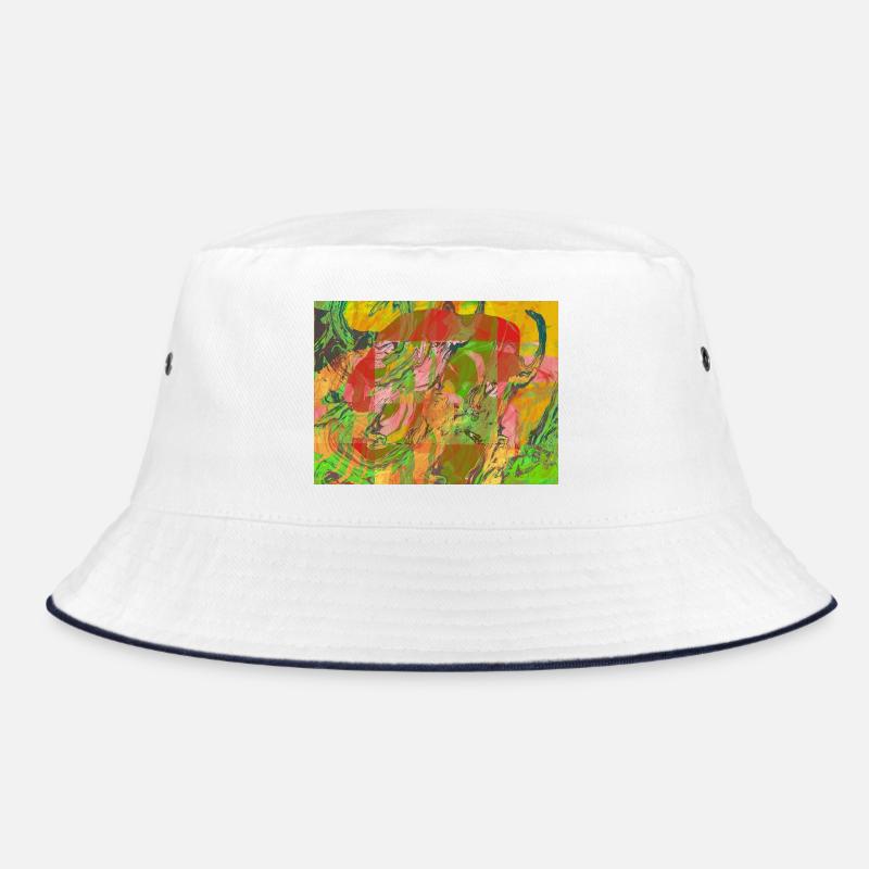 Farbwirbel Neon Abstract Bucket Hat