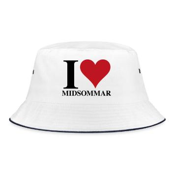 I love Midsummer - Bucket Hat - white/navy - Front