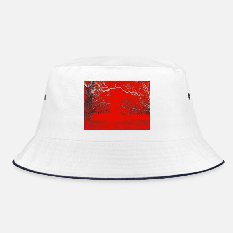 Red Forest Edge Contrast Bucket Hat