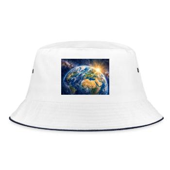 Earth at sunrise - Bucket Hat - white/navy - Front