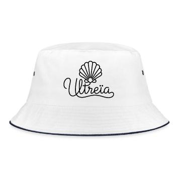 Ultreïa Scallops, Camino de Santiago - Bucket Hat - white/navy - Front