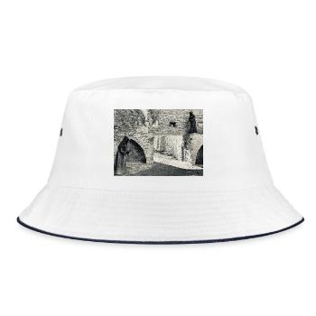 Monastery Shadows on the Stone - Bucket Hat - white/navy - Front