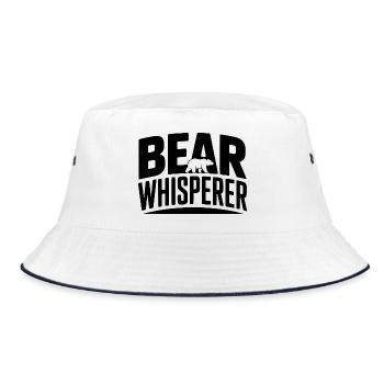 Bärenflüsterer - Bucket Hat - Weiß/Navy - Vorne