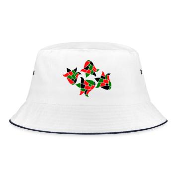 Mosaic Fantasy - Bucket Hat - white/navy - Front
