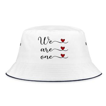 We are one Unity Team Design - Bucket Hat - white/navy - Front