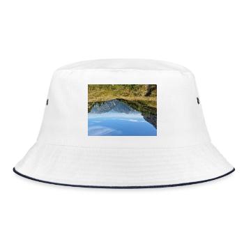 Alpine Panorama - Bucket Hat - Weiß/Navy - Vorne