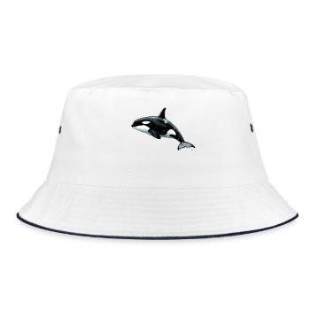 Pflügen - Bucket Hat - Weiß/Navy - Vorne