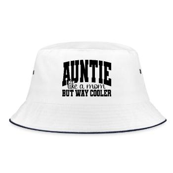 Tante wie eine Mutter, aber viel cooler - Bucket Hat - Weiß/Navy - Vorne
