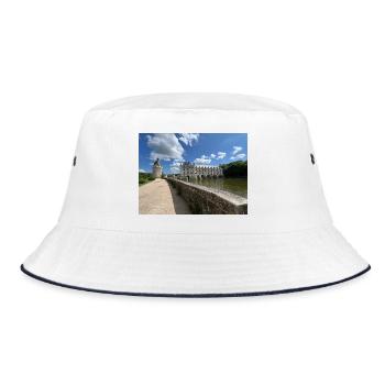 Burg von Chenonceau - Bucket Hat - Weiß/Navy - Vorne