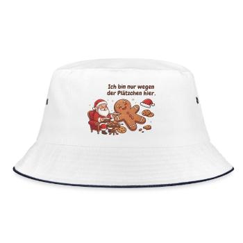 Weihnachtsplätzchen mit Santa - Bucket Hat - Weiß/Navy - Vorne