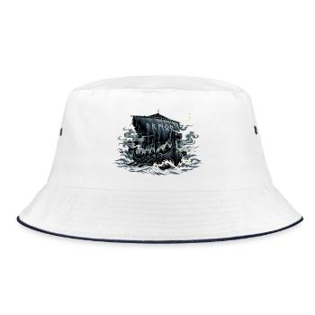 Nachtviking Drachenboot - Bucket Hat - Weiß/Navy - Vorne