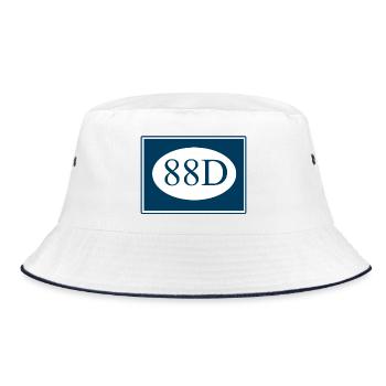 Chinesisches Abzeichen der 88. Division (Alternative Version) - Bucket Hat - Weiß/Navy - Vorne