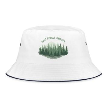 Harz Forest Therapy - Bucket Hat - Weiß/Navy - Vorne