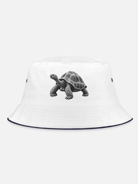 GEEKLEY – Bestiarium – Schildkröte - Bucket Hat - Weiß/Navy